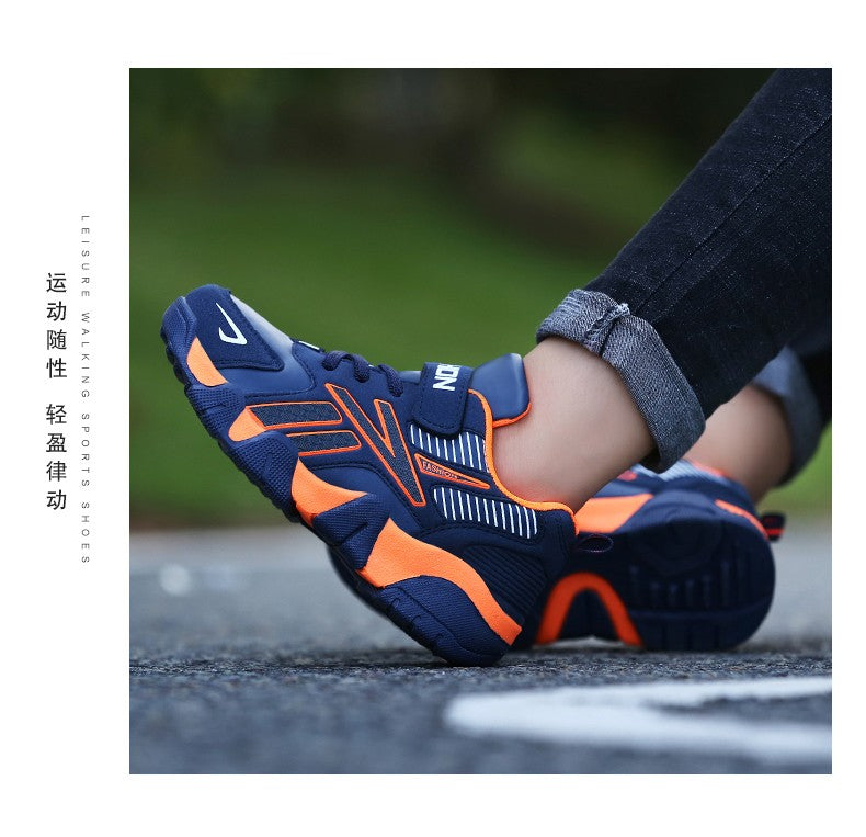 Sport Kids Sneakers Boys Casual Shoes for Children Leather Anti-slippery Fashion Tennis Infantil Menino Mesh Sneakers Shoes