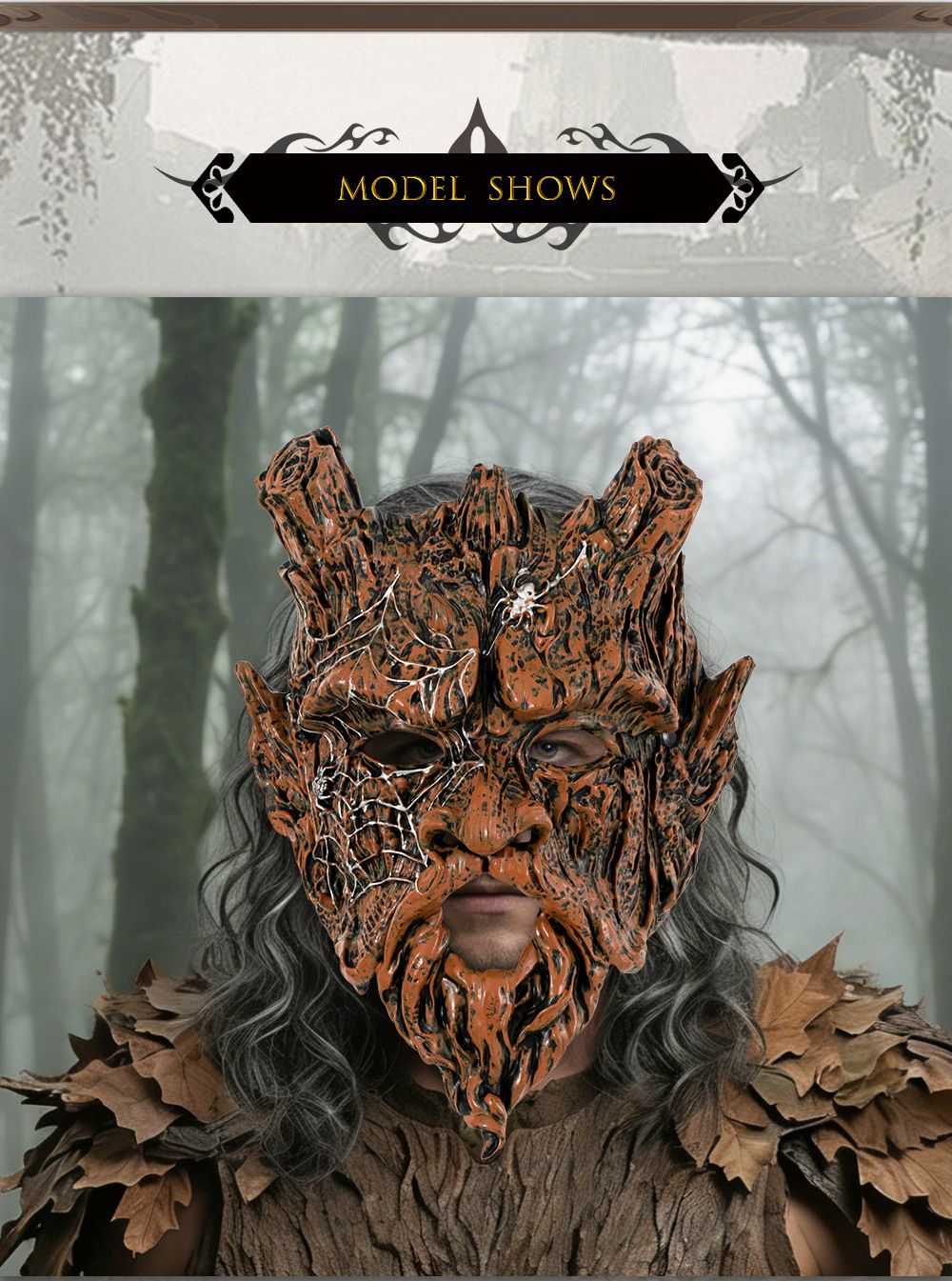 Tree Spirit Mask Scary Forest Spirit Mask Tree Ghost Halloween Cosplay Masquerade Carnival Costume Prop Bosgeest Masker