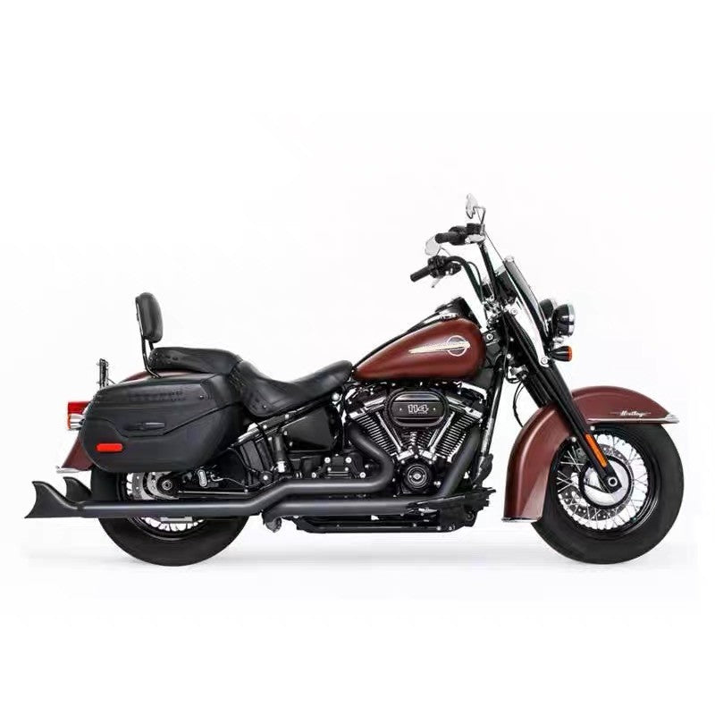 Motorcycle Fishtail Exhaust System Muffler Exhaust Pipe For Harley Softail Classic Heritage Deluxe Street Bob Silm 18-25