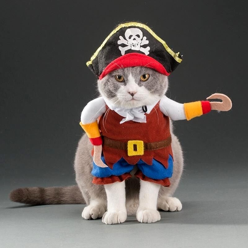 Roupas Engraçadas para Gatos e Cães, Roupa de Cosplay para Pets, Macacão, Fantasia de Halloween, Vestido para Cães Chihuahua, Bulldog Francês, Roupinhas para Cães