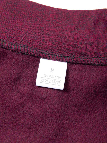 Spring Autumn Men's Casual Pullover Button Down Stand Collar Henley Polo Coats Long Sleeve Stand Collar Sweatshirts for Sport