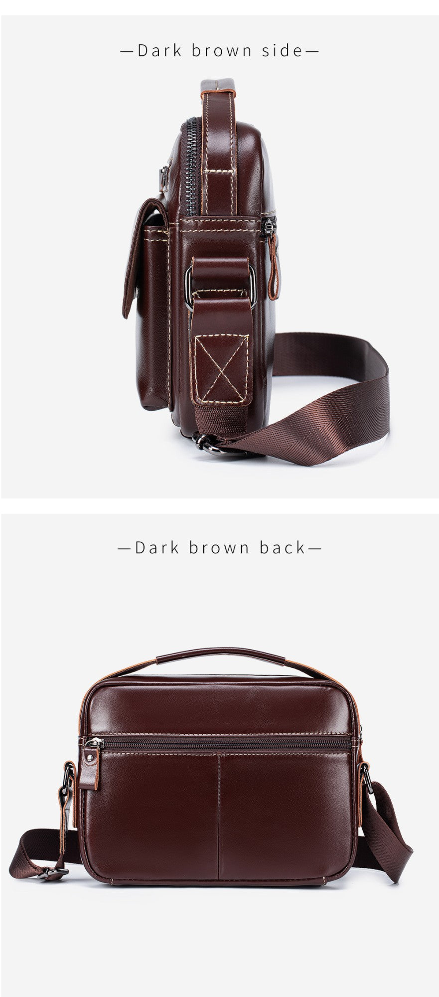 STEEL LION top layer cowhide men's single shoulder diagonal cross bag casual sports horizontal mobile phone bag genuine leather