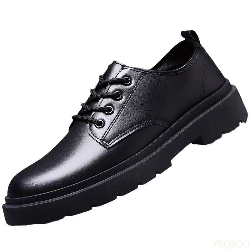 Spring Autumn Men's Business Dress Shoes Black Casual Simple Comfortable Anti slip Wear resistant Round Head Men's Shoes