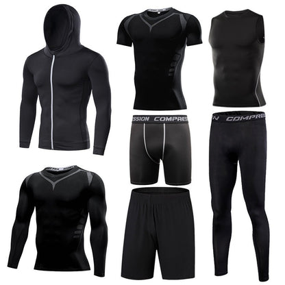 Men's Running Compression Tshirts Quick Dry Soccer Jersey Fitness Tight Sportswear Gym Sport Short Sleeve Shirt Breathable