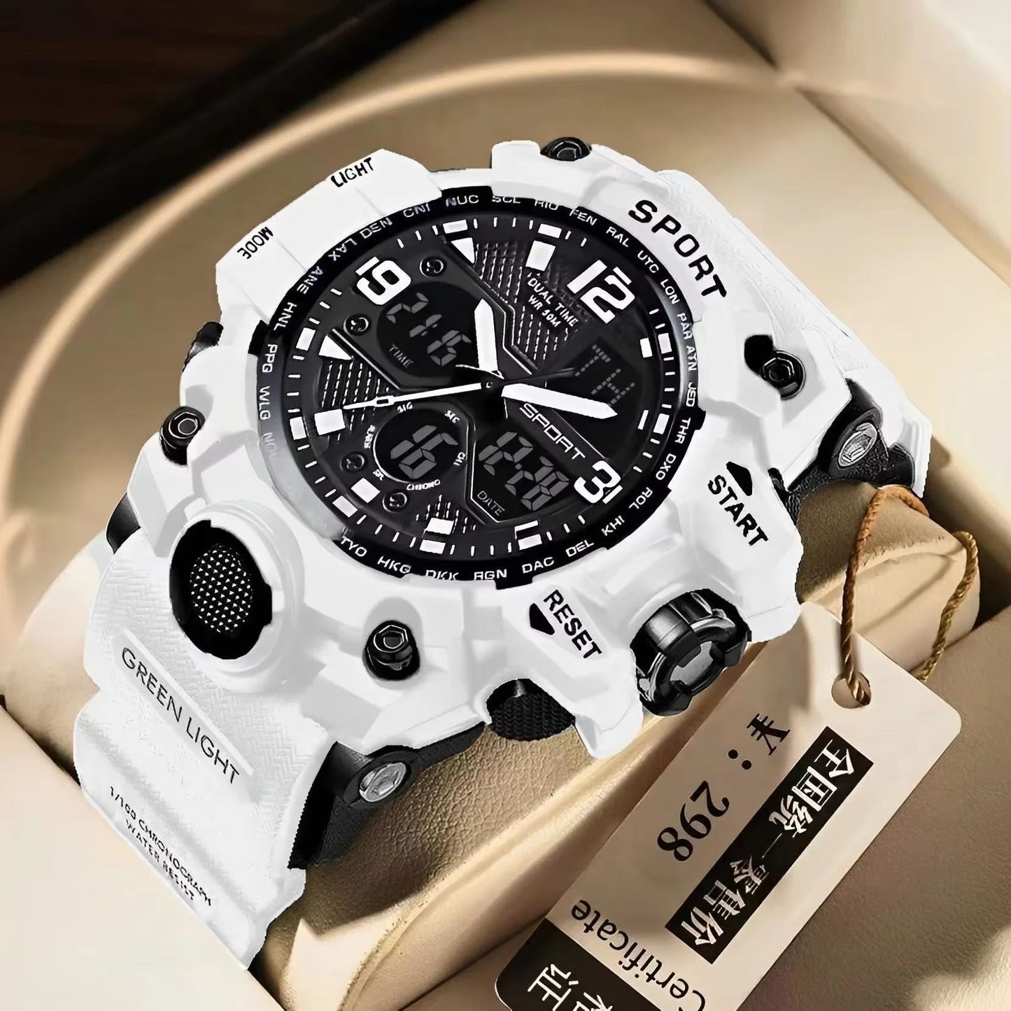 Hot shopping Teenage Men's Junior High School Student Fashion Trend Black Technology Sports Glow Men's Electronic Watch