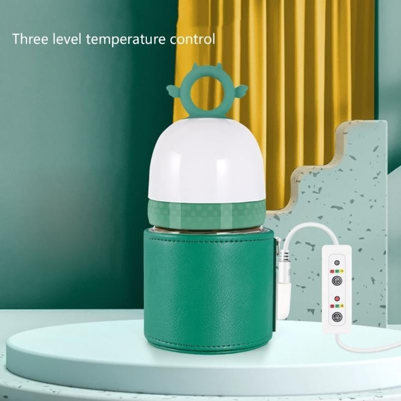 J15U 3Pcs/set Bottle Insulation Cover for Baby Newborns USB Heating Constant Temperature Sleeve Portable Milk Warmer Bag