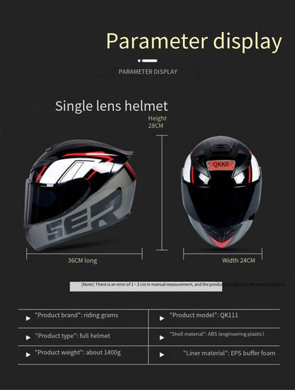 Capacete de Motocicleta Fechado com Bluetooth – Anti-Embaçante, Cobertura Total, Unissex (Homens e Mulheres)