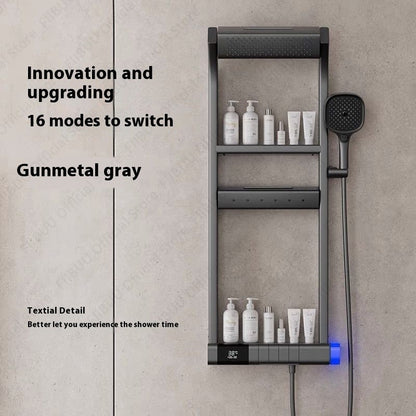 Digital Display Shower System Multi Modes Adjustable Shower Set Pressurized Spray Water Massage Showerhead Bathroom Accessories