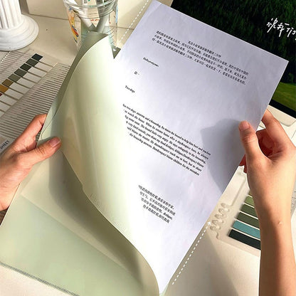 5 pcs A4 folder with lock buckle, high aesthetic office information booklet, large capacity for students to organize and store