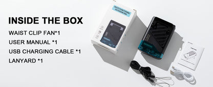 Portable Waist Fan with Belt Clip Light Mute Five Hole New Neck Hanging Fan Suitable for Outdoor Travel of Office Desk