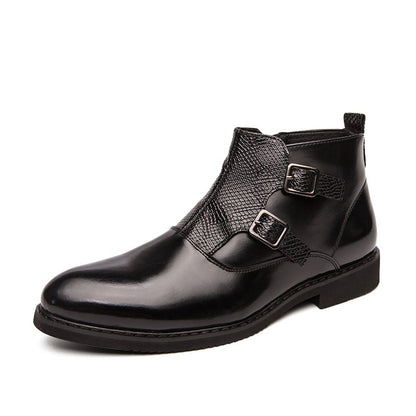 2025 Men's Fashion Chelsea Boots Comfortable Leather Upper Dry Inner Non-Slip Rubber Sole Casual Resistant Ankle Dress Boots
