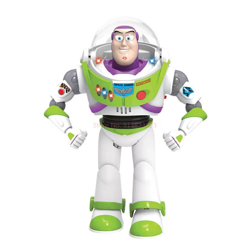 ?Novo? Em estoque Toy Story Buzz Lightyear Robô Elétrico que Anda Boneco de Ação Modelo Pixar Brinquedo Adequado para Presente de Aniversário Infantil