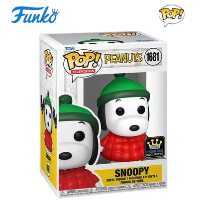 Funko Pop Snoopy Beagle Scouts Série Boneco de Ação Anime Woodstock Astronauta Joe Cool Brinquedo Modelo Figuras Edição Limitada Presentes