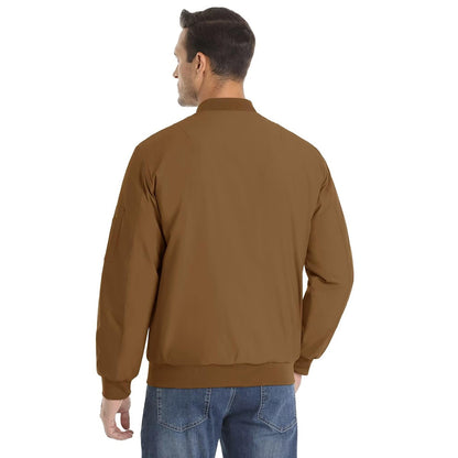 MAGCOMSEN Men's Aviator Jackets Thick Warm Orange Lining Bomber Jackets Fall Winter Casual Windproof Coats