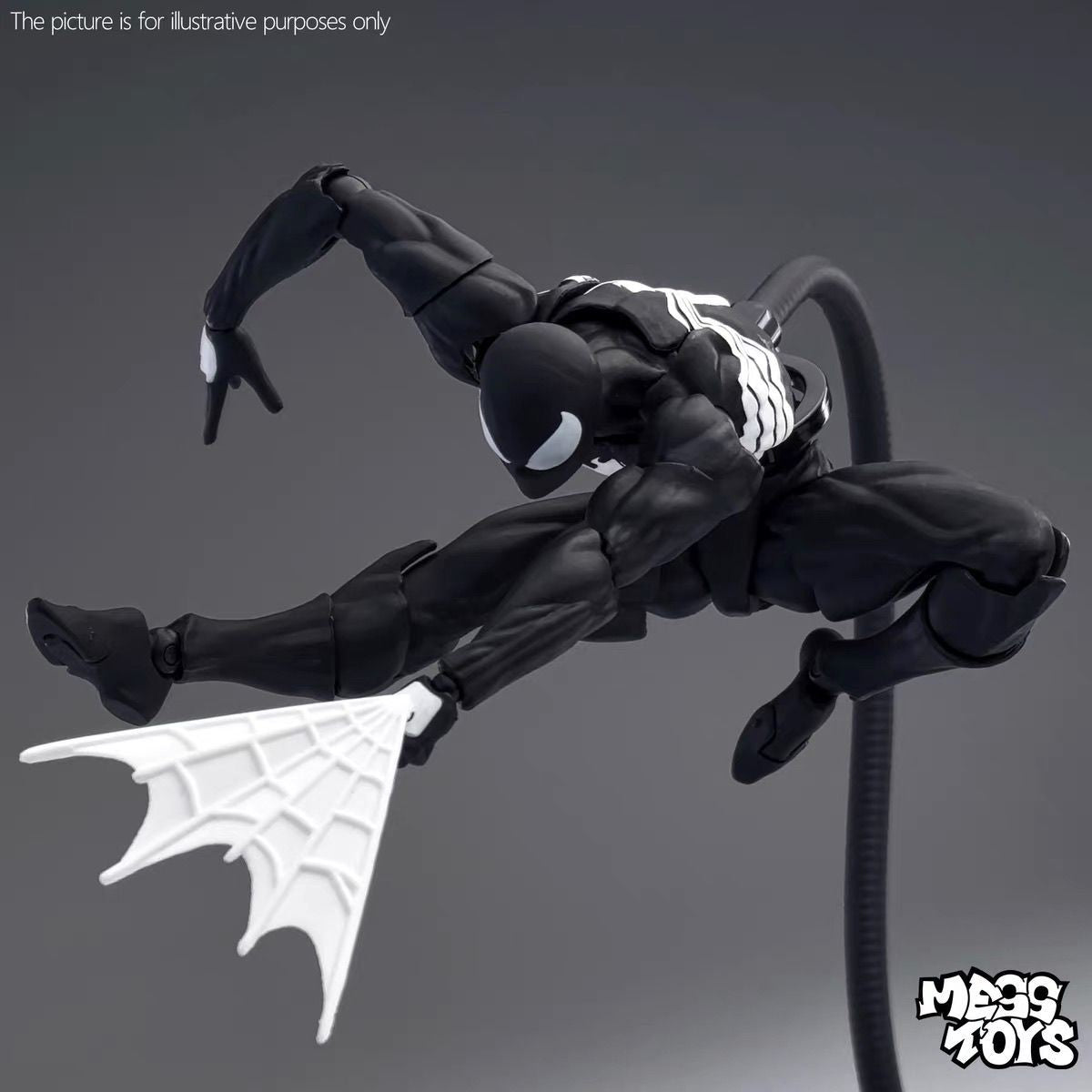 Hot Mess Toys Boneco de Ação do Homem-Aranha Preto Anime Aranha Terno Vermelho Preto Vizinho Simbionte Aranha Escarlate Cc Toys Brinquedo de Presente