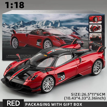 1:18 Pagani Huayra BC Azul Francia/Candy Blue com detalhes em carbono 1/18 Carro Modelo da Autoart