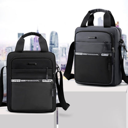 Men's Business Shoulder Bag Fashion Casual Solid Color Large Capacity High Quality Oxford Cloth Waterproof Multifunctional Bag