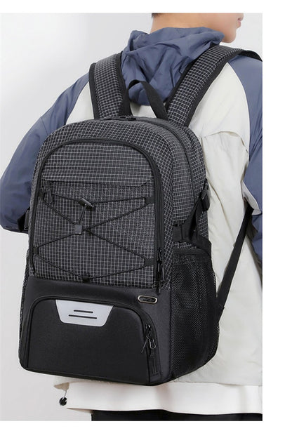 Mochila Esportiva de Basquete para Deslocamento Caminhada Trekking Acampamento com Bolso para Calçados, Viagem ao Ar Livre, Futebol, Academia, Mochila Escolar