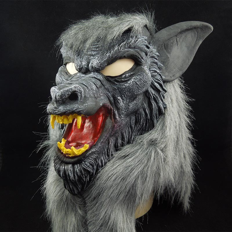 Halloween Creepy Wolf Cosplay Wolf Mask Werewolf Claws Set Gloves Terror Devil Fancy Headdress Performance Props Party Dress Up
