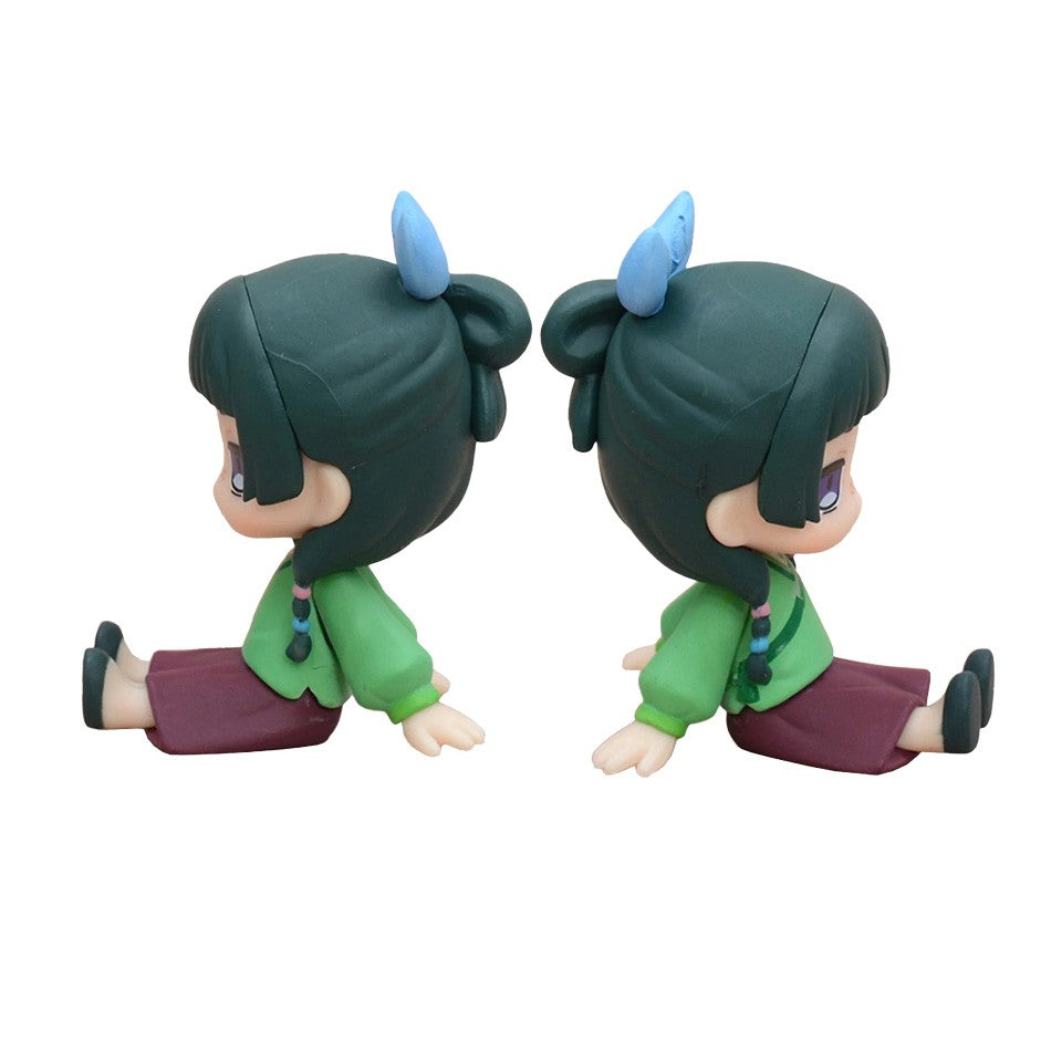 The Apothecary Diaries Maomao Jinshi Q Version Mini Figure Anime Periferia Kawaii Sentado Brinquedos Enfeites de Carro de Mesa Modelo Presentes