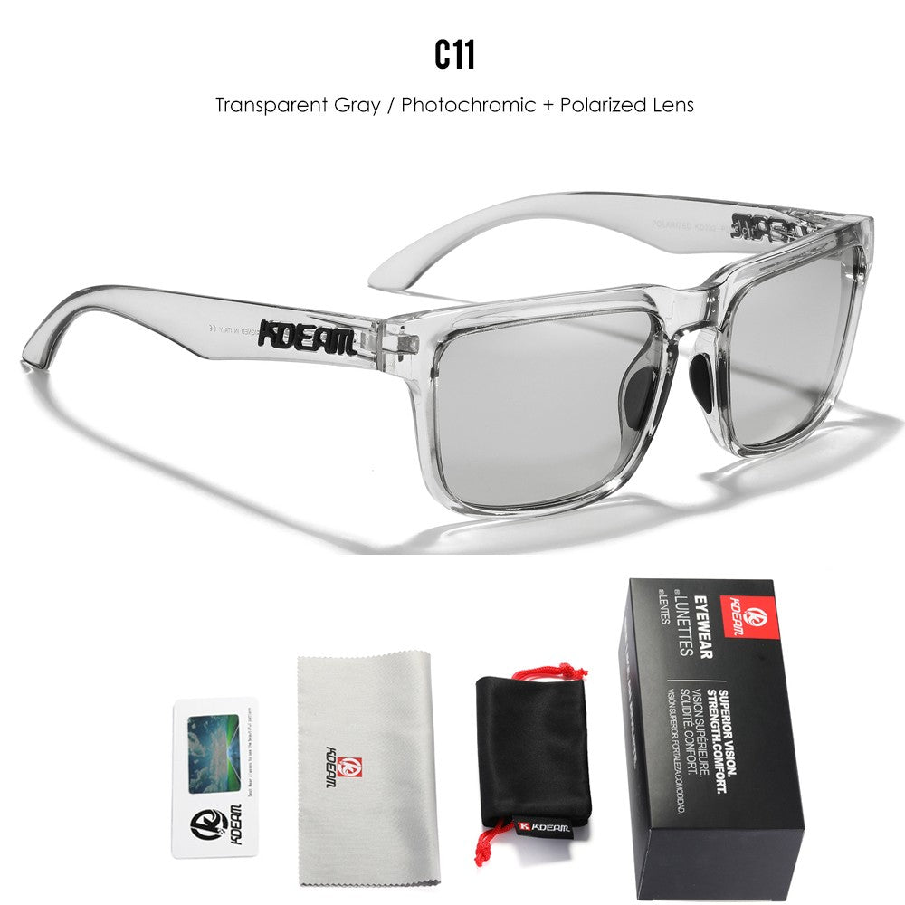 KDEAM PLUS Size Fishing Sunglasses Men 64mm Width Larger Size Polarized Sunglasses For Driving Night Vision Goggles
