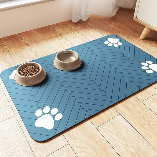 Jogo Americano para Cães e Gatos, Tapete Comedouro, Bebedouro, Alimentação para Cães e Gatos, Tapete de Secagem Rápida, Impermeável, Almofada para Comedouro de Animais de Estimação