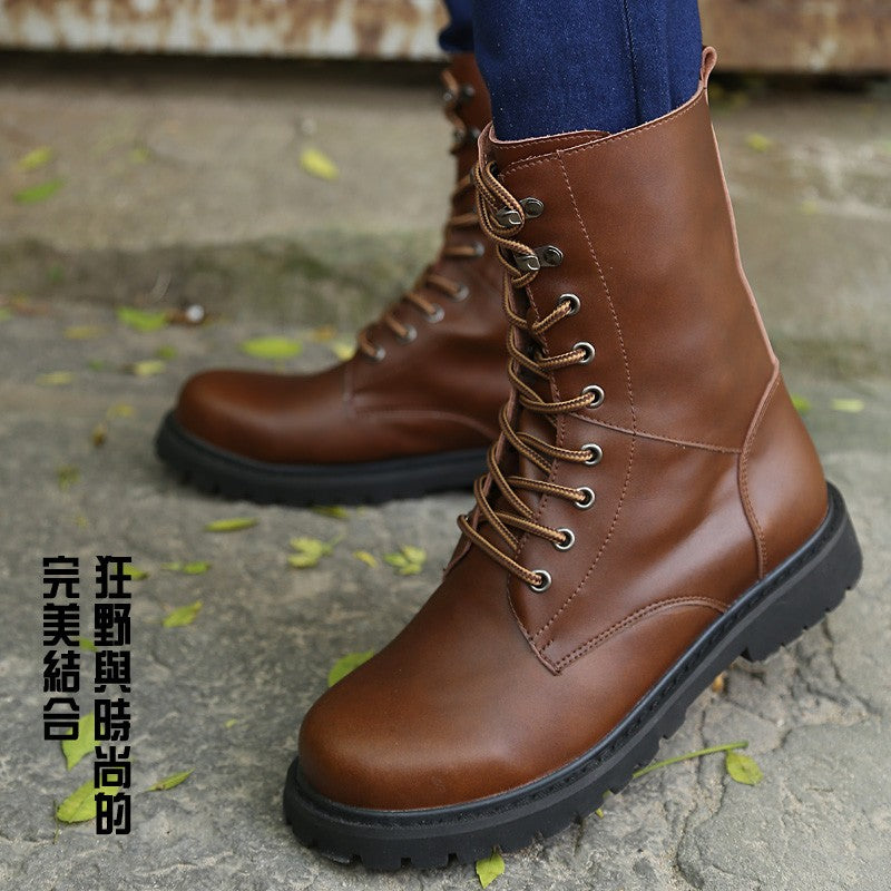 Botas Táticas Militares Masculinas Botas de Tornozelo de Deserto de Cano Alto Quentes e Antiderrapantes com Cadarço para Outono Inverno Masculino de Tamanho Grande