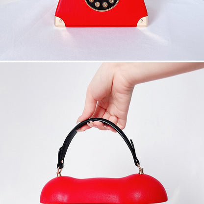 Handle Telephone Shaped Women Evening Handbags Designer Party Clutch Purse Chic Shoulder Bags Female Leather Crossbody Bag Totes