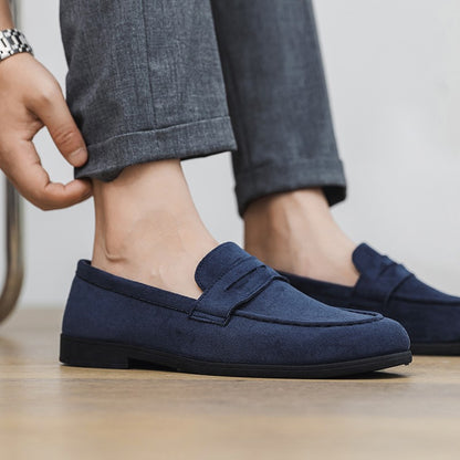High Quality Men Loafers Comfortable Lightweight Casual Shoes Leather Dress Shoes Slip on Flat Fashion Business Shoes Moccasins