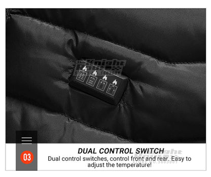 21 Areas Heated Jacket Winter Men's Women's Motorcycle Jacket USB Electric Heating Jacket Heated Vest Moto Thermal Clothing Coat