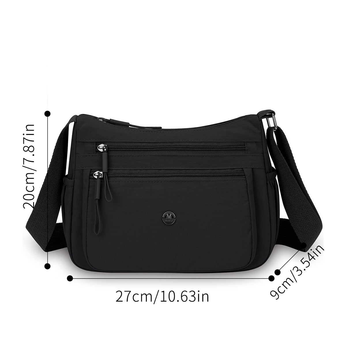 2025 Women's Crossbody Bag Lightweight Waterproof Nylon Shoulder Bag Multi-pocket Fashion Handbag for Women Casual Purse