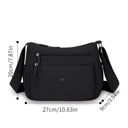 2025 Women's Crossbody Bag Lightweight Waterproof Nylon Shoulder Bag Multi-pocket Fashion Handbag for Women Casual Purse