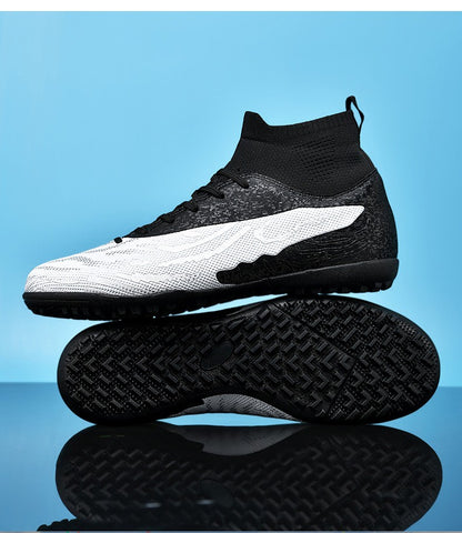 New Men Sport Soccer Shoes Training Boys Football Boots Outdoor Adult Long Spikes Non Slip Cleats Breathable Match Comfortable