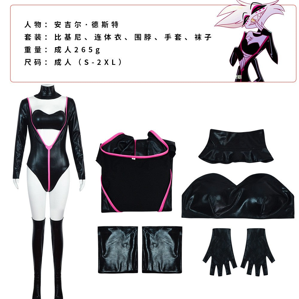 Vox Cosplay Costume Cartoon Hotel Top Pants Full Set Disguise Halloween Carnival Suit Stage performance costumes and costumes