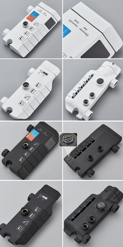 Conjunto de Torneira de Chuveiro Digital Inteligente Rozin Preto Estilo Piano Sistema de Banheiro Queda de Chuva Misturador Digital Cinza com Chuveirinho Bidê