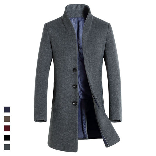 Oversized Men's Wool Overcoat 5XL High Quality Business Casual Winter Jacket Coat Men Clothing Woolen Coats A2F6009