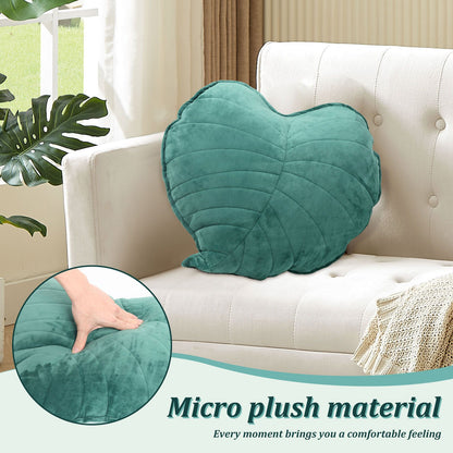3D Leaf Throw Pillow Soft Plush Leaf Shaped Sofa Cushion 17.7 inch Leaf Shaped Throw Pillow for Bedroom Sofa Couch Decoration