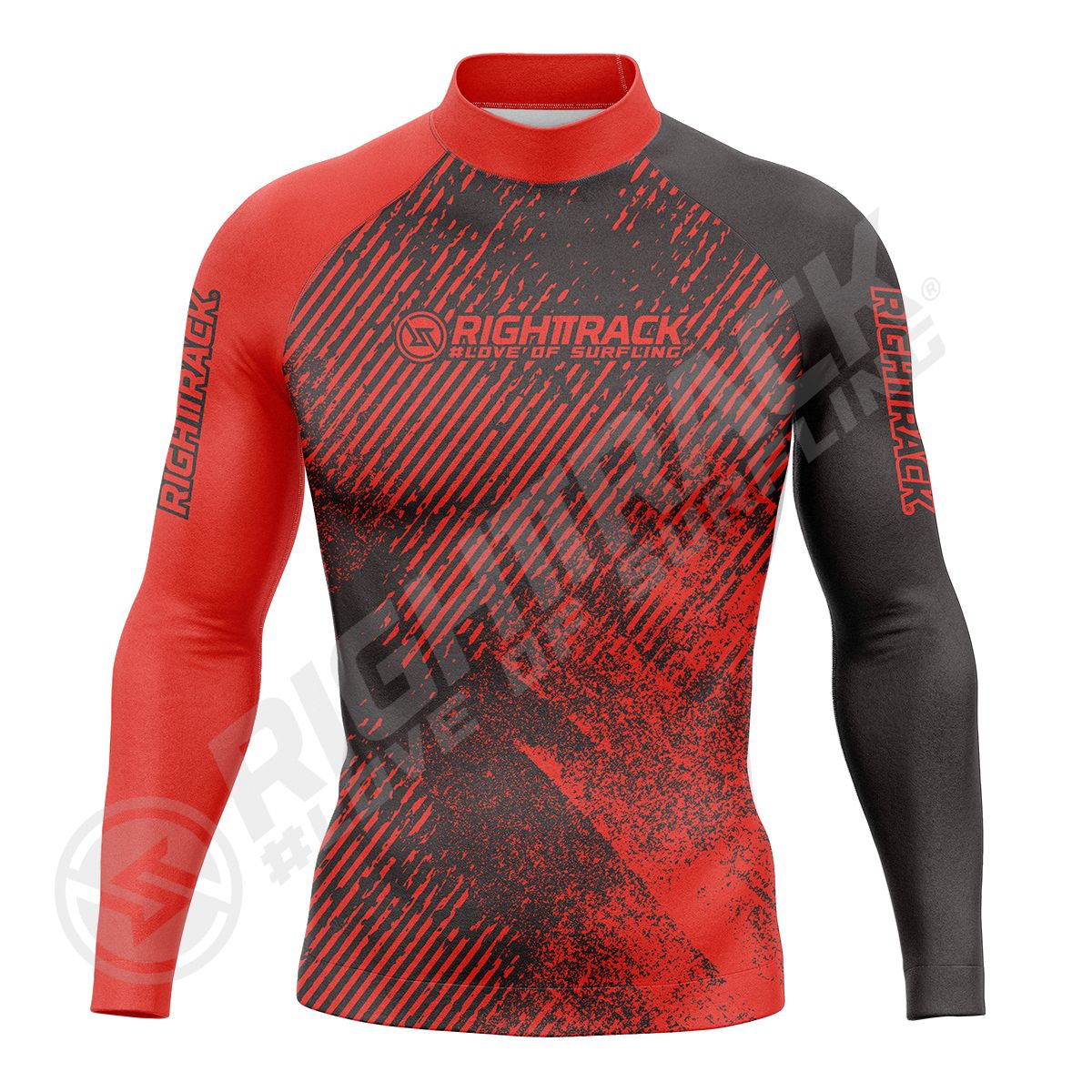 HotSale Men's Surfing Shirt Gold Coast Lycra Rashguard RIGHTTRACK Surf Sportswear Beach UV Swimwear UPF50+ Clothes