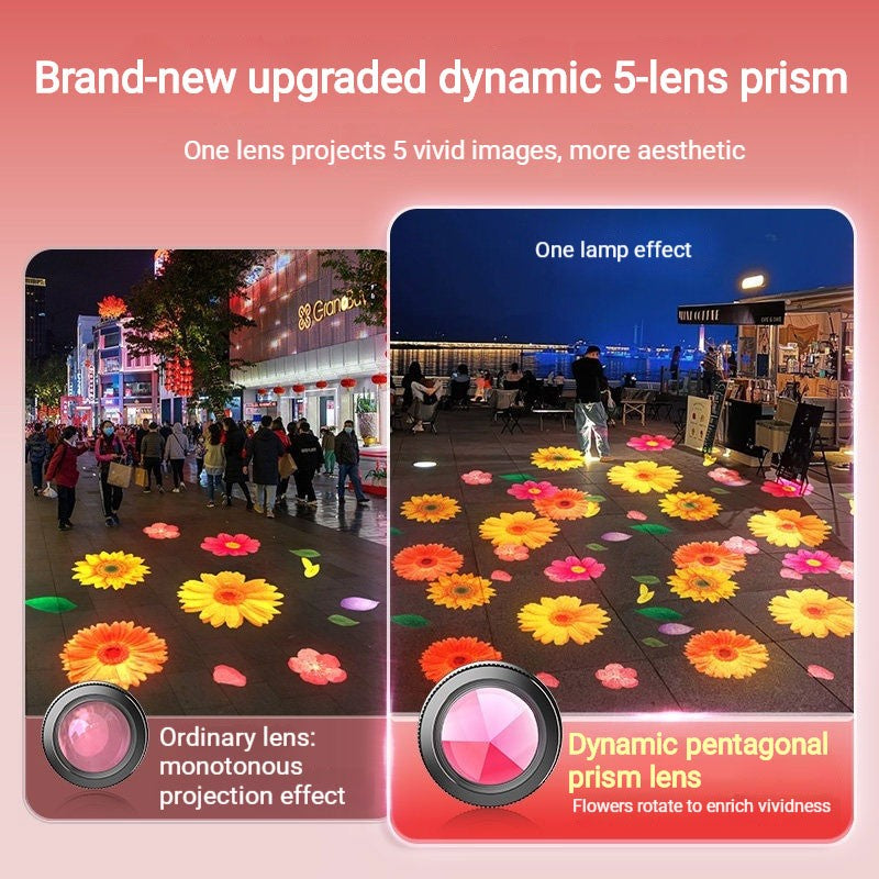Outdoor Waterproof Custom Goldfish Cloud Pattern Dynamic Fish Light Creative Projection Lighting for Garden