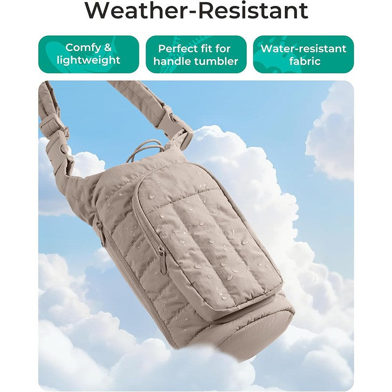 Outdoor Sports Down Kettle Bag Portable Large Capacity Crossbody Water Cup Bag Travel Thermos Cup Cover