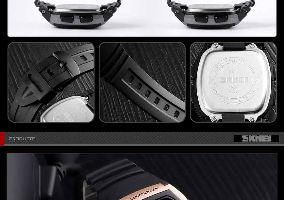 SKMEI Men Wristwatch Casual Outdoor Male Clock Luminous montre homme Digital Dual Time Sport Mens Watches 1251 2100 1278