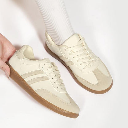 2025 Autumn New  Fashionable Comfortable Casual Sneakers Retro Thick-soled Sneakers Women's College Style Board Shoes Big Size