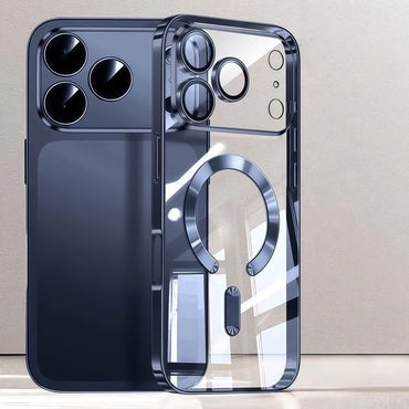 Proteção de Câmera Capa Luxo Transparente com Galvanoplastia TPU Macio Proteção contra Quedas com Capa de Telefone Magnética Para iPhone17Pro Max/17Pro/Air/17