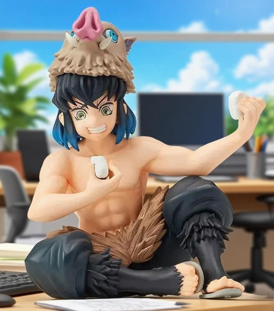 Bonecos de ação colecionáveis de Demon Slayer Kimetsu No Yaiba Anime Tanjiro Nezuko Inosuke Anime