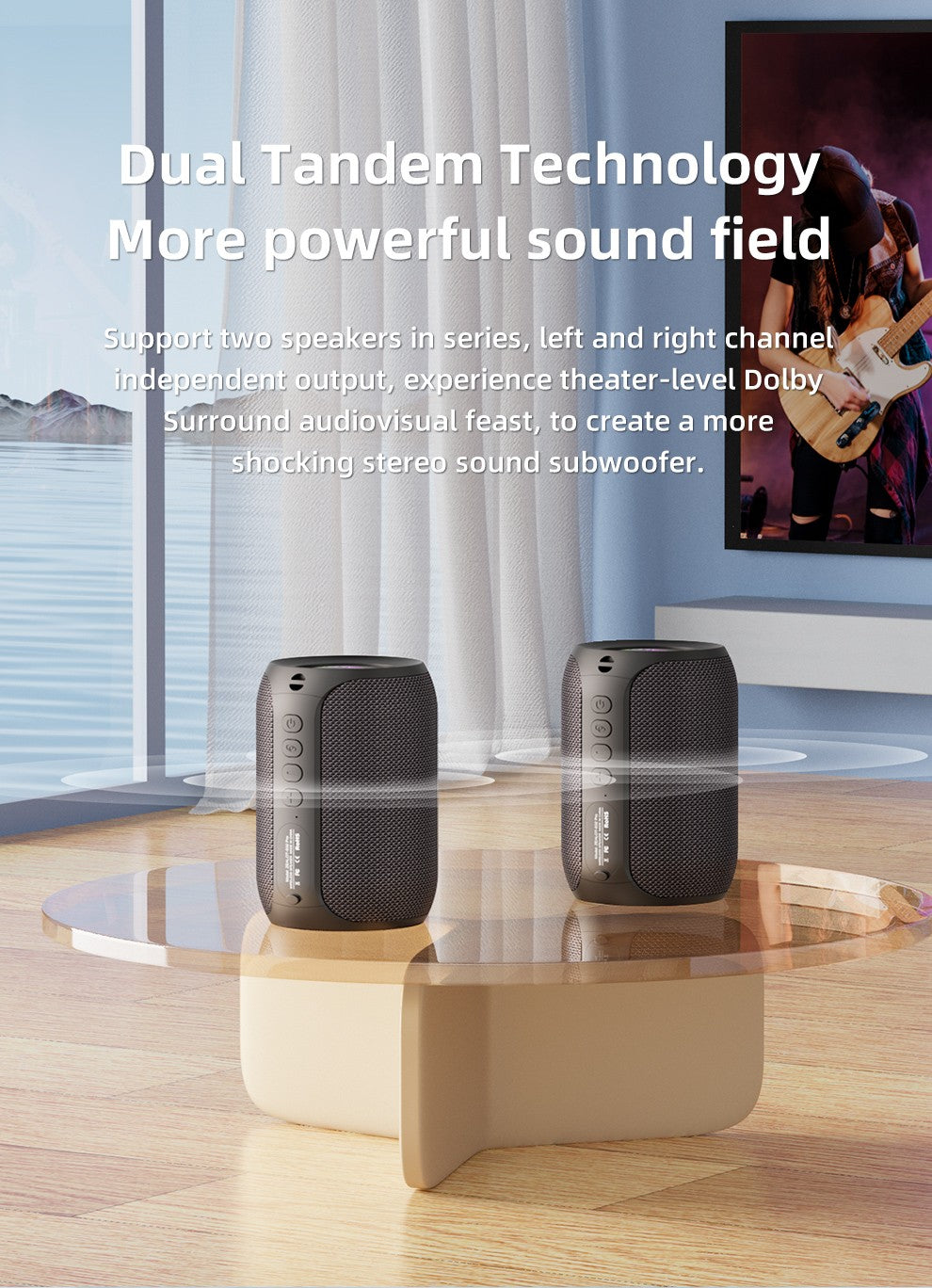 ZEALOT-S62M Karaoke Machine Portable Bluetooth 5.3 Speaker System with 1-2 Wireless Microphones Home Family festival Gifts