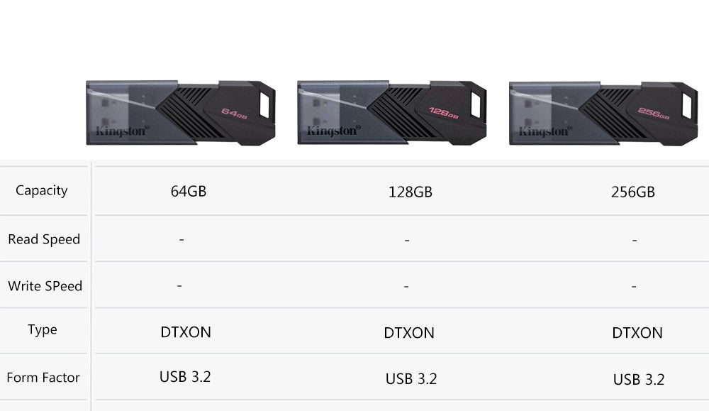 Kingston Pen Drives USB Flash Drive 64g Memory Stick 3.2 128g Compacto Durável Pendrive CLE USB 3.2 Flash Disk Mini Chave Usb 256GB