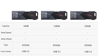 Kingston Pen Drives USB Flash Drive 64g Memory Stick 3.2 128g Compacto Durável Pendrive CLE USB 3.2 Flash Disk Mini Chave Usb 256GB