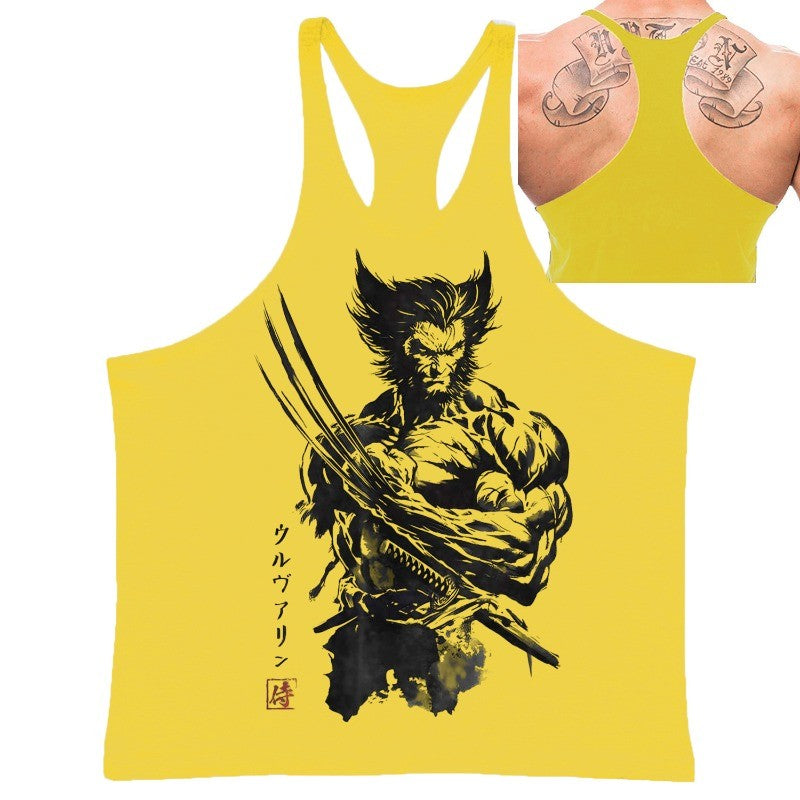 Wolverine Hardcore Men's Fitness Tank Top American Personalized Quick Drying Sleeveless Shirt Outdoor Sports Top Sweatshirt