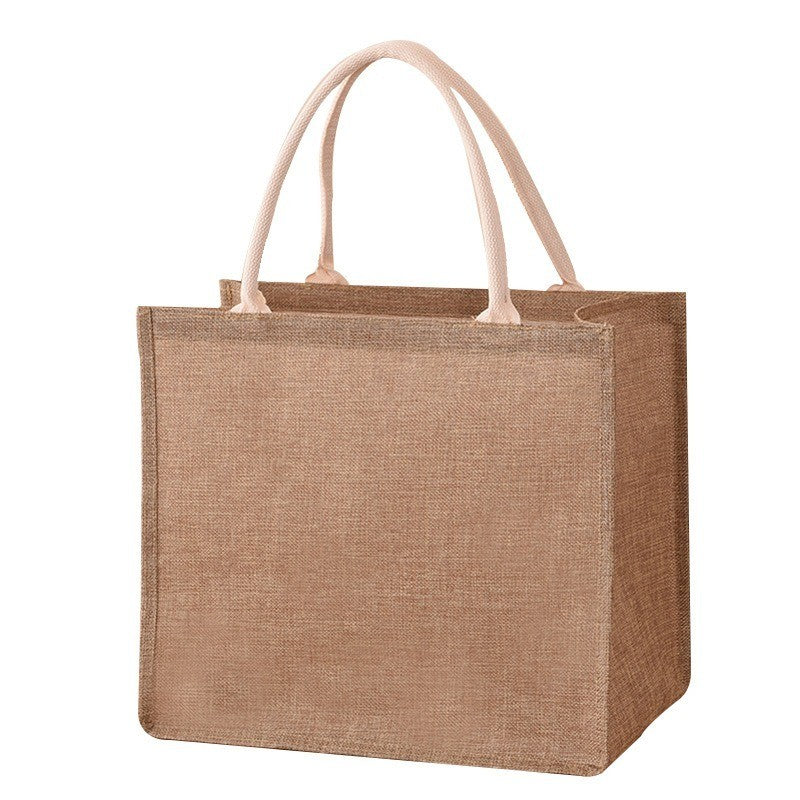 Linen Bag Hand-painted Cotton Sacks Jute Portable Imitation Sacks Linen Bags Shopping Bags Laminated Bags