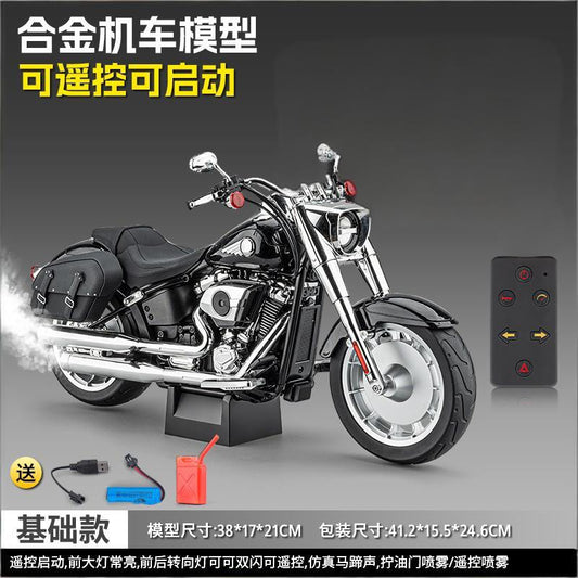 1:6 Alloy Metal Diecast Model Motorcycle Compatible With Harley Davidson Fat Boy Simulation Collectible Car Desktop Decoration